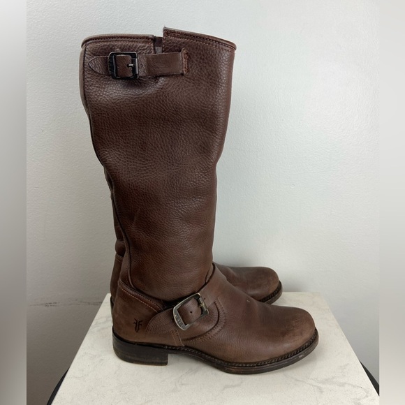 Frye Brown Leather Riding Boots - Picture 9 of 16